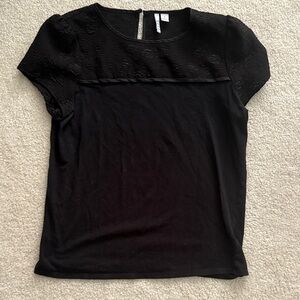 Elle Black Textured Women's Blouse